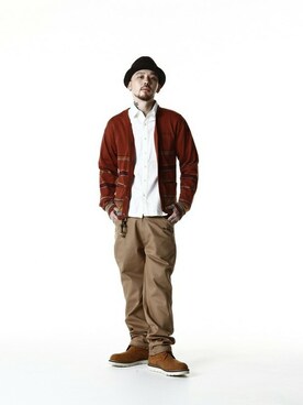 「アイテム（キーホルダー）」を使った、Subcietyさん（メンズ・174cm）の秋コーディネート