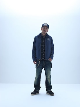 「Subciety（サブサエティ）のアイテム（その他アウター）」を使った、Subcietyさん（メンズ・171cm）の冬コーディネート