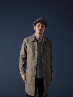 「Subciety（サブサエティ）のアイテム（トレンチコート）」を使った、Subcietyさん（メンズ・173cm）の秋コーディネート