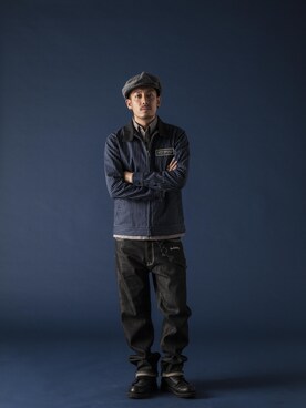 「アイテム（ウォレットチェーン）」を使った、Subcietyさん（メンズ・173cm）の秋コーディネート