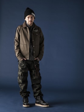 「Subciety（サブサエティ）のアイテム（ブルゾン）」を使った、Subcietyさん（メンズ・173cm）の秋コーディネート