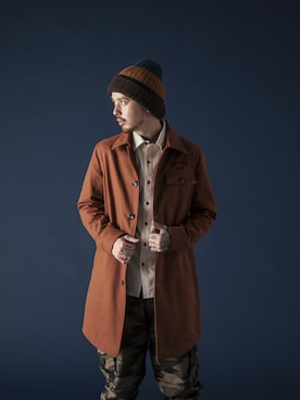 「Subciety（サブサエティ）のアイテム（トレンチコート）」を使った、Subcietyさん（メンズ・173cm）の秋コーディネート