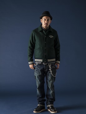「Subciety（サブサエティ）のアイテム（ブルゾン）」を使った、Subcietyさん（メンズ・173cm）の秋コーディネート