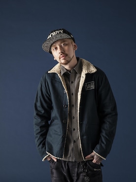 「Subciety（サブサエティ）のアイテム（その他アウター）」を使った、Subcietyさん（メンズ・173cm）の秋コーディネート