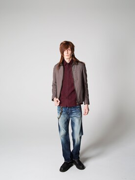 「Subciety（サブサエティ）のアイテム（財布/小物）」を使った、Subcietyさん（メンズ・181cm）の冬コーディネート