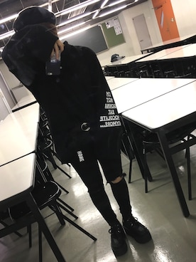 「ADER error」｜「アイテム（ハンチング/ベレー帽）」を使った、Μiyuさん（レディース・153cm）の秋コーディネート