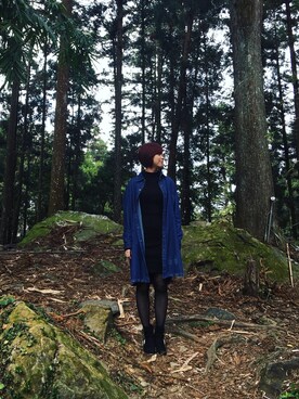 「travel」｜「アイテム（チェスターコート）」を使った、Eugenia Youさん（レディース・158cm）の冬コーディネート