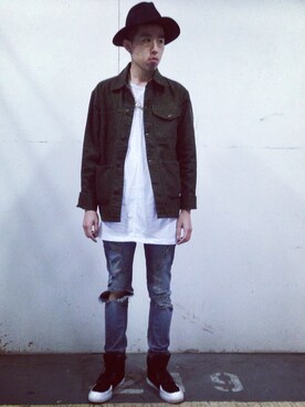 「Dickies（ディッキーズ）のアイテム（ナイロンジャケット）」を使った、Owen Wu さん（メンズ・172cm）の冬コーディネート