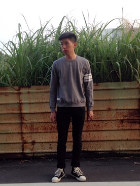 「CHOCOLATE（チョコレート）のアイテム」を使った、Owen Wu さん（メンズ・173cm）の秋コーディネート