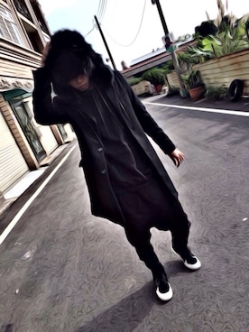 「IMMENSE（イメンス）のアイテム」を使った、Owen Wu さん（メンズ・173cm）の冬コーディネート