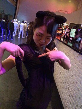 「halloween」｜「アイテム（チュニック）」を使った、Yuka Togoさん（レディース・160cm）の秋コーディネート