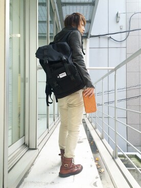 「wjk（ダヴルジェイケイ）のアイテム（ジャケット/アウター）」を使った、yaccho555さん（メンズ・172cm）の冬コーディネート