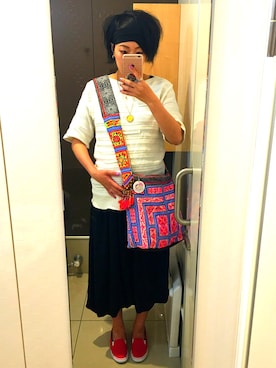 「チャイハネ（チャイハネ）のアイテム（ショルダーバッグ）」を使った、 ﾖ ｳ ｺさん（レディース・168cm）の春コーディネート