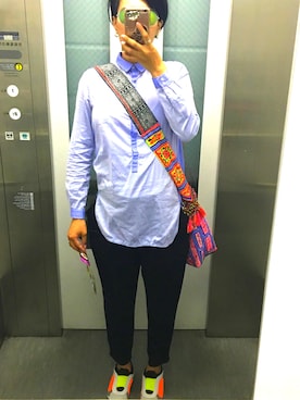 「チャイハネ（チャイハネ）のアイテム（ショルダーバッグ）」を使った、 ﾖ ｳ ｺさん（レディース・168cm）の夏コーディネート
