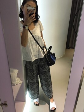 「pattern」｜「アイテム（ショルダーバッグ）」を使った、mmmwwwさん（レディース・160cm）の夏コーディネート