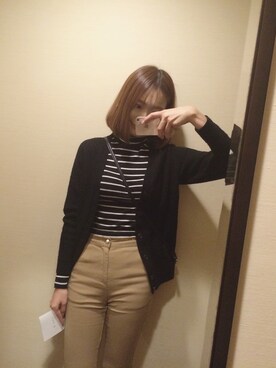 「travel」｜「アイテム（カーディガン/ボレロ）」を使った、Ryongさん（レディース・169cm）の冬コーディネート