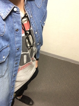 「アイテム（デニムジャケット）」を使った、YUさん（メンズ・184cm）の春コーディネート