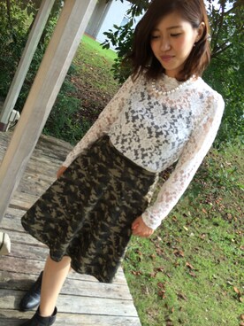 「アイテム（ブーティ）」を使った、RIEさん（レディース・164cm・10代）の秋コーディネート