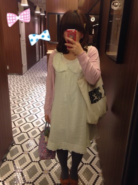 「フェフェ」｜「アイテム（ワンピース/ドレス）」を使った、夢見るイズモさん（レディース・156cm）の春コーディネート