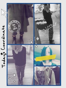 「カシミヤ」｜朝月さん（レディース・160cm）の秋コーディネート