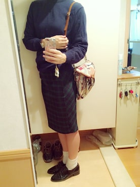 「タータンチェック」｜かなこさん（レディース・167cm）の秋コーディネート