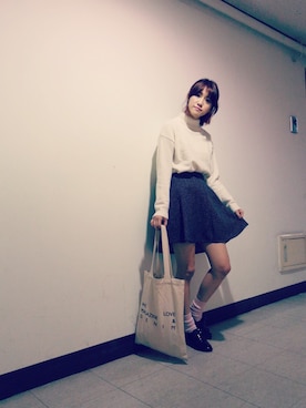 「skirt」｜「アイテム（ワンピース）」を使った、miniさん（レディース・158cm）の冬コーディネート