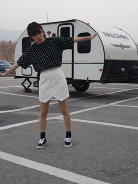 「VANS（バンズ）のアイテム（その他）」を使った、miniさん（レディース・158cm）の春コーディネート