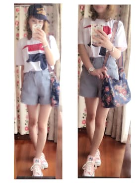 「スポーティーフェス」｜akikoさん（レディース・155cm）の夏コーディネート