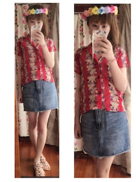 「ARIGATO（アリガトウ）のアイテム」を使った、akikoさん（レディース・155cm）の夏コーディネート