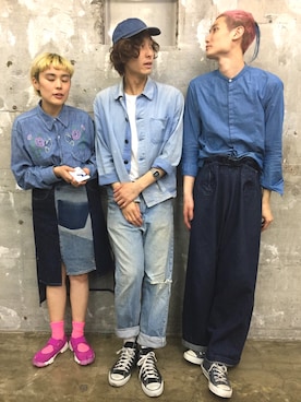 「COSMIC WONDER Light Source（コズミックワンダーライトソース）のアイテム」を使った、嶋津一馬さん（メンズ・183cm）の春コーディネート