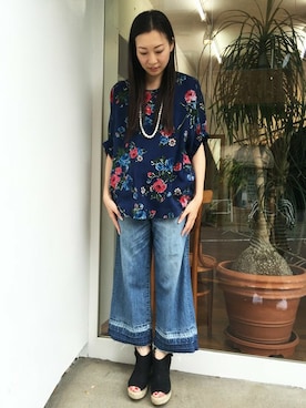 「H.A.K（ハク）のアイテム」を使った、meguさん（レディース・160cm）の夏コーディネート