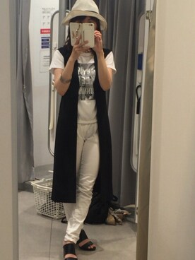 「PLST（プラステ）のアイテム（その他アウター）」を使った、asamiさん（レディース・154cm）の夏コーディネート