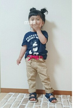 「ミッキーT」｜「アイテム（ラッピングキット）」を使った、marionさん（キッズ・90cm）の春コーディネート