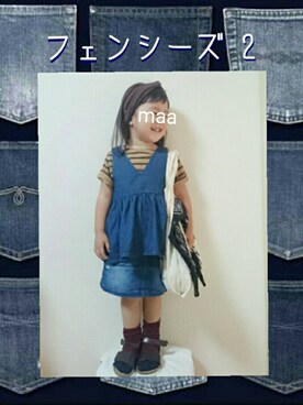 「トートバック」｜「アイテム（その他）」を使った、marionさん（キッズ・90cm）の秋コーディネート
