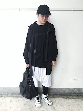 「ADER（アデル）のアイテム（帽子）」を使った、OR Huangさん（メンズ・175cm）の春コーディネート