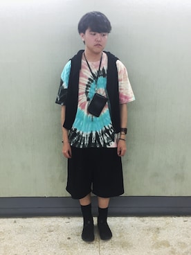 「IMMENSE（イメンス）のアイテム」を使った、OR Huangさん（メンズ・175cm）の春コーディネート