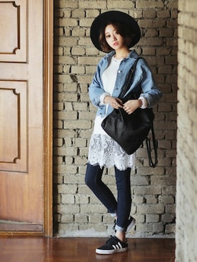 「DHOLIC（ディーホリック）のアイテム（バックパック/リュック）」を使った、ディーホリックさん（レディース・164cm）の冬コーディネート