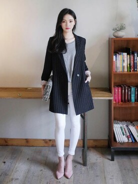 「DHOLIC（ディーホリック）のアイテム（テーラードジャケット）」を使った、ディーホリックさん（レディース・168cm）の春コーディネート