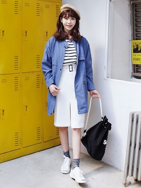 「DHOLIC（ディーホリック）のアイテム（バックパック/リュック）」を使った、ディーホリックさん（レディース・168cm）の春コーディネート