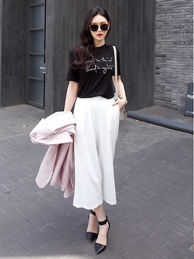 「DHOLIC（ディーホリック）のアイテム（パンプス）」を使った、ディーホリックさん（レディース・168cm）の春コーディネート