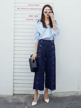 「マリン」｜ディーホリックさん（レディース・169cm）の春コーディネート