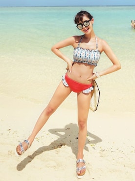 「アイテム（水着）」を使った、ディーホリックさん（レディース・168cm）の春コーディネート