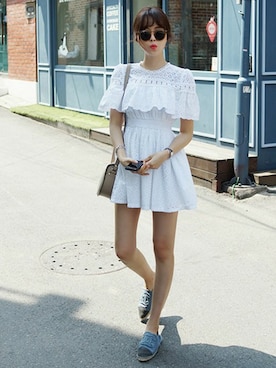 「DHOLIC（ディーホリック）のアイテム（ワンピース/ドレス）」を使った、ディーホリックさん（レディース・168cm）の春コーディネート