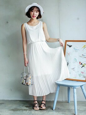 「アイテム（ワンピース）」を使った、ディーホリックさん（レディース・164cm）の春コーディネート