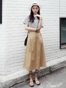 「マリン」｜ディーホリックさん（レディース・168cm）の春コーディネート