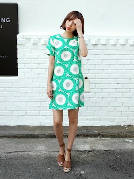 「ブレスレット」｜「アイテム（ワンピース/ドレス）」を使った、ディーホリックさん（レディース・166cm）の夏コーディネート