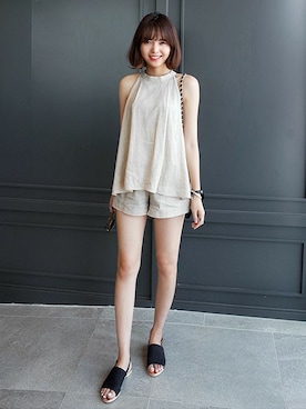 「アメスリ」｜ディーホリックさん（レディース・166cm）の夏コーディネート