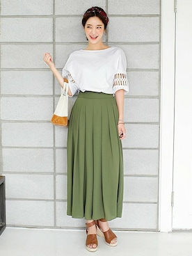 「スカーチョ」｜ディーホリックさん（レディース・165cm）の夏コーディネート