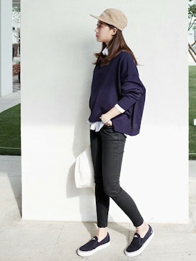 「オーバーサイズニット」｜ディーホリックさん（レディース・164cm）の秋コーディネート