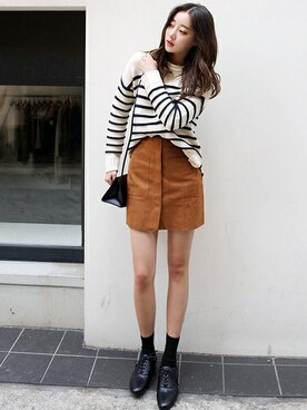 「DHOLIC（ディーホリック）のアイテム（その他シューズ）」を使った、ディーホリックさん（レディース・164cm）の秋コーディネート